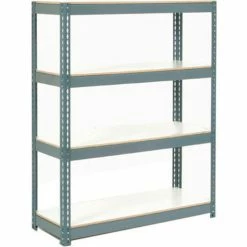 Global Industrial Extra Heavy Duty Shelving 48Wx18Dx96H 6 Shelves 1500 lbs. Cap. Per Shelf GRY
