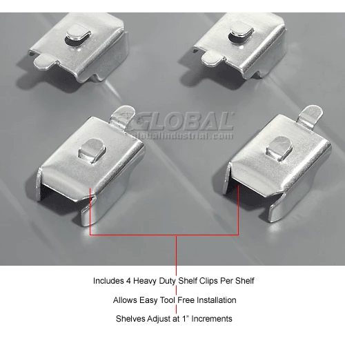 Global Industrial™ Steel Shelving 20 Ga 36"Wx18"Dx85"H Closed Clip Style 5 Shelf Starter 18 Global Industrial™ Steel Shelving 20 Ga 36"Wx18"Dx85"H Closed Clip Style 5 Shelf Starter - Image 18