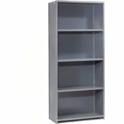 Global Industrial™ Steel Shelving 20 Ga 48"Wx24"Dx73"H Closed Clip Style 5 Shelf Starter