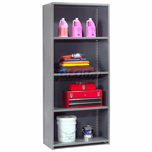 Global Industrial™ Steel Shelving 20 Ga 36"Wx18"Dx85"H Closed Clip Style 5 Shelf Starter 2 Global Industrial™ Steel Shelving 20 Ga 36"Wx18"Dx85"H Closed Clip Style 5 Shelf Starter - Image 2