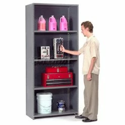 Global Industrial™ Steel Shelving 18 Ga 48"Wx18"Dx85"H Closed Clip Style 5 Shelf Starter -Shelving Sales Store 236716 02 13