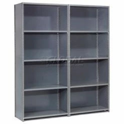 Global Industrial™ Steel Shelving 20 Ga 48"Wx18"Dx85"H Closed Clip Style 5 Shelf Starter -Shelving Sales Store 236716 04 31