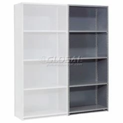 Global Industrial™ Steel Shelving 20 Ga 48"Wx30"Dx73"H Closed Clip Style 5 Shelf Add-On
