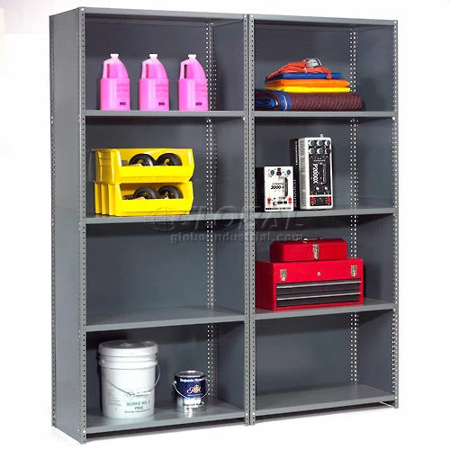 Global Industrial™ Steel Shelving 18 Ga 48"W x 24"D x 97"H Closed Clip 5 Shelves Starter 5 Global Industrial™ Steel Shelving 18 Ga 48"W x 24"D x 97"H Closed Clip 5 Shelves Starter - Image 5