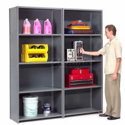 Global Industrial™ Steel Shelving 20 Ga 36"Wx30"Dx73"H Closed Clip Style 5 Shelf Starter -Shelving Sales Store 236716 07 32