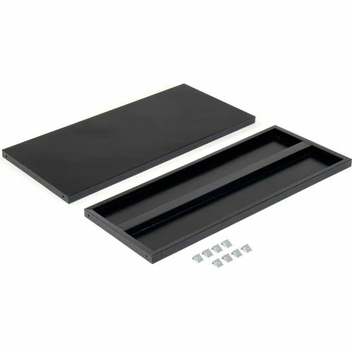 Global Industrial Shelves For 36"Wx24"D Storage Cabinet, Black, 2 Pack 1 Global Industrial Shelves For 36"Wx24"D Storage Cabinet, Black, 2 Pack