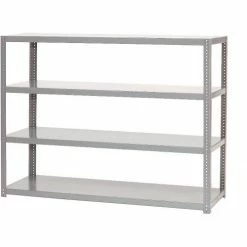 Global Industrial Extra Heavy Duty Shelving, 60"W x 18"D x 72"H, 4 Shelves, Gray