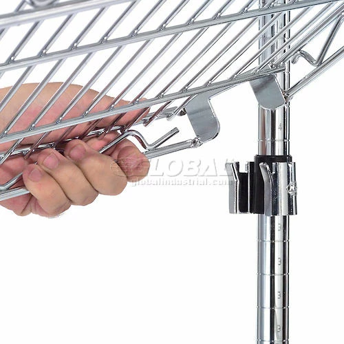 Nexel® E-Z Adjust Shelf 72x18 with Clips & 4 Hooks 9 Nexel® E-Z Adjust Shelf 72x18 with Clips & 4 Hooks - Image 9