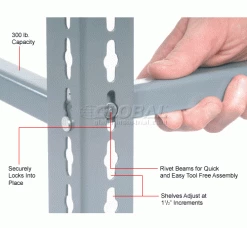 Global Industrial Heavy Duty Shelving 36"W x 12"D x 60"H With 4 Shelves - No Deck - Gray -Shelving Sales Store 254427 2wco
