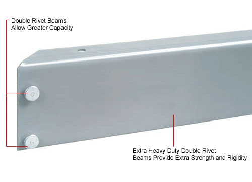 Global Industrial Extra Heavy Duty Shelving 48"W x 12"D x 84"H With 7 Shelves, No Deck, Gray 13 Global Industrial Extra Heavy Duty Shelving 48"W x 12"D x 84"H With 7 Shelves, No Deck, Gray - Image 13