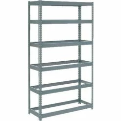 Global Industrial Extra Heavy Duty Shelving 48"W x 24"D x 72"H With 6 Shelves, No Deck, Gray