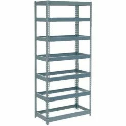 Global Industrial Extra Heavy Duty Shelving 36"W x 24"D x 84"H With 7 Shelves, No Deck, Gray