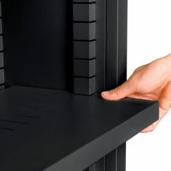 Interion By Global Industrial Interion® All Steel Bookcase 36" W x 12" D x 42" H Black 3 Openings -Shelving Sales Store 277440BK 02