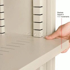 Interion By Global Industrial Interion® All Steel Bookcase 36" W x 12" D x 42" H Putty 3 Openings -Shelving Sales Store 277440PY 2wco