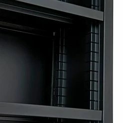 Interion By Global Industrial Interion® All Steel Bookcase 36" W x 12" D x 84" H Black 7 Openings -Shelving Sales Store 277442BK 05