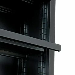 Interion By Global Industrial Interion® All Steel Bookcase 36" W x 12" D x 84" H Black 7 Openings -Shelving Sales Store 277442BK 10