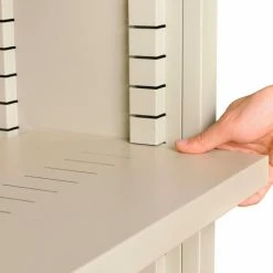 Interion By Global Industrial Interion® All Steel Bookcase 36" W x 12" D x 84" H Putty 7 Openings -Shelving Sales Store 277442PY 07