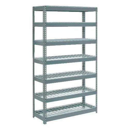 Global Industrial Extra Heavy Duty Shelving 48"W x 24"D x 84"H With 7 Shelves, Wire Deck, Gry 1 Global Industrial Extra Heavy Duty Shelving 48"W x 24"D x 84"H With 7 Shelves, Wire Deck, Gry