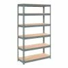 Global Industrial™ Extra Heavy Duty Shelving 48"W x 12"D x 96"H With 6 Shelves, Wood Deck, Gry