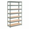 Global Industrial™ Extra Heavy Duty Shelving 48"W x 18"D x 96"H With 7 Shelves, Wood Deck, Gry