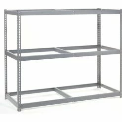 Global Industrial™ Wide Span Rack 60Wx24Dx60H, 3 Shelves No Deck 1200 Lb Cap. Per Level, Gray