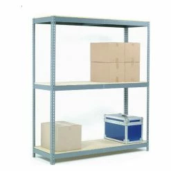 Global Industrial™ Wide Span Rack 72Wx30Dx84H, 3 Shelves Wood Deck 900 Lb Cap. Per Level, Gray