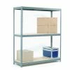 Global Industrial™ Wide Span Rack 48Wx24Dx84H, 3 Shelves Wood Deck 1200 Lb Cap. Per Level, Gray