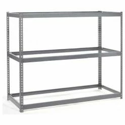 Global Industrial™ Wide Span Rack 72Wx15Dx84H, 3 Shelves No Deck 900 Lb Cap. Per Level, Gray