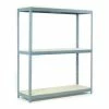 Global Industrial™ Wide Span Rack 72Wx48Dx60H, 3 Shelves Wood Deck 900 Lb Cap. Per Level, Gray