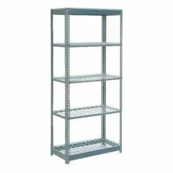 Global Industrial™ Heavy Duty Shelving 36"W x 24"D x 84"H With 5 Shelves - Wire Deck - Gray