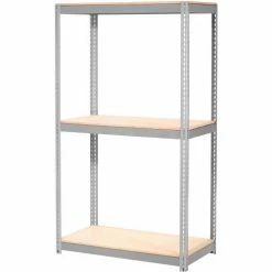 Global Industrial™ Expandable Starter Rack 48x18x84 3 Level Wood Deck 1500 lb. Cap Per Deck GRY
