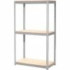 Global Industrial™ Expandable Starter Rack 72x24x84 3 Level Wood Deck 750 lb. Cap Per Level GRY