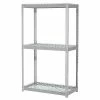 Global Industrial™ Expandable Starter Rack 36x18x84 3 Level Wire Deck 1500 lb. Cap Per Deck GRY