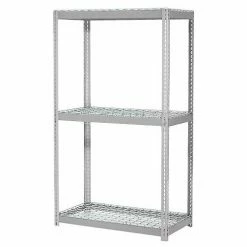 Global Industrial™ Expandable Starter Rack 36x24x84 3 Level Wire Deck 1500 lb. Cap Per Deck GRY