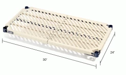 Nexel®, Nexelite®, Vented Plastic Mat Shelf, 30"W x 24"D -Shelving Sales Store 331472N dim