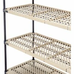 Nexel®, Nexelite®, 4 Tier, Vented Plastic Mat Shelving Unit, 60"W x 18"D x 54"H -Shelving Sales Store 331480N 07 1