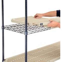Nexel®, Nexelite®, 4 Tier, Vented Plastic Mat Shelving Unit, 72"W x 24"D x 63"H -Shelving Sales Store 331487N 04 2