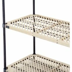 Nexel®, Nexelite®, 4 Tier, Vented Plastic Mat Shelving Unit, 72"W x 24"D x 63"H -Shelving Sales Store 331487N 07 2