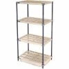 Nexel®, Nexelite®, 4 Tier, Vented Plastic Mat Shelving Unit, 30"W x 18"D x 63"H