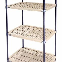 Nexel®, Nexelite®, 4 Tier, Vented Plastic Mat Shelving Unit, 30"W x 18"D x 63"H -Shelving Sales Store 331499N 02 1