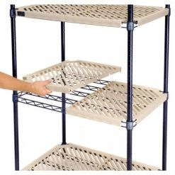 Nexel®, Nexelite®, 4 Tier, Vented Plastic Mat Shelving Unit, 30"W x 24"D x 63"H -Shelving Sales Store 331499N 03 2