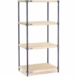 Nexel®, Nexelite®, 4 Tier, Vented Plastic Mat Shelving Unit, 30"W x 24"D x 63"H -Shelving Sales Store 331499N 06 2