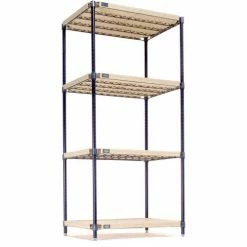 Nexel®, Nexelite®, 4 Tier, Vented Plastic Mat Shelving Unit, 30"W x 24"D x 63"H -Shelving Sales Store 331499N 16 2