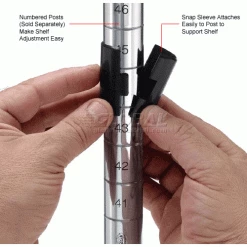 Nexel® AM Snap Sleeves, 18 Per Package -Shelving Sales Store 336374 1wco