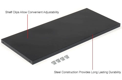 Global Industrial Shelves For 36"Wx24"D Storage Cabinet, Black, 2 Pack 5 Global Industrial Shelves For 36"Wx24"D Storage Cabinet, Black, 2 Pack - Image 5