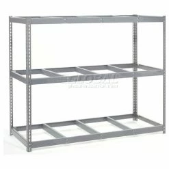 Global Industrial Wide Span Rack 96"W x 24"D x 84"H With 3 Shelves No Deck 800 Lb Capacity Per Level - Gray