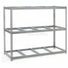 Global Industrial Wide Span Rack 96"W x 36"Dx 60"H With 3 Shelves No Deck 800 Lb Capacity Per Level - Gray