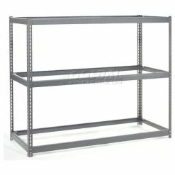 Global Industrial™ Wide Span Rack 48Wx48Dx60H, 3 Shelves No Deck 1200 Lb Cap. Per Level, Gray