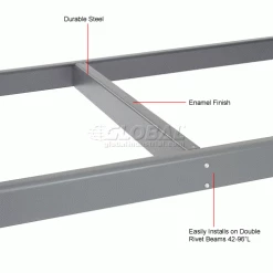 Global Industrial™ 24" Long Gray Center Deck Support -Shelving Sales Store 502570 1wco