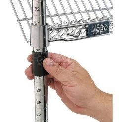 Nexel® Chrome, 5 Tier, Slant Wire Shelving, Starter Unit, 36"W x 24"D x 54"H -Shelving Sales Store 504124 34 3